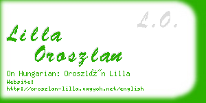 lilla oroszlan business card